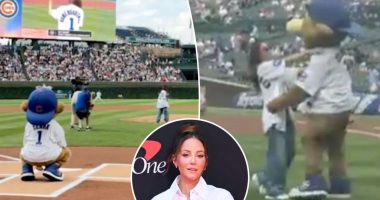 Kay Adams' first pitch at Cubs game wasnât even close